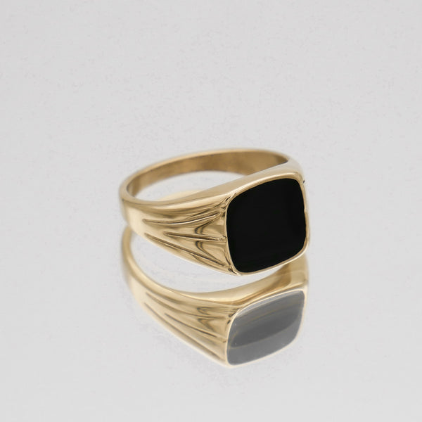 Black Onyx Signet Ring