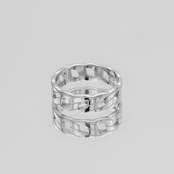 Silver chain hot sale ring mens