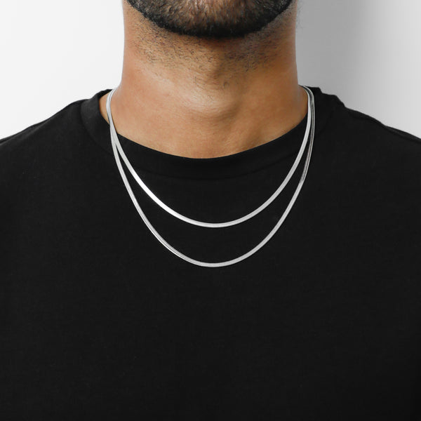 Herringbone Snake Chain | Silver