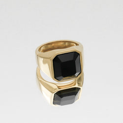 Caesar Onyx Signet Ring | Gold