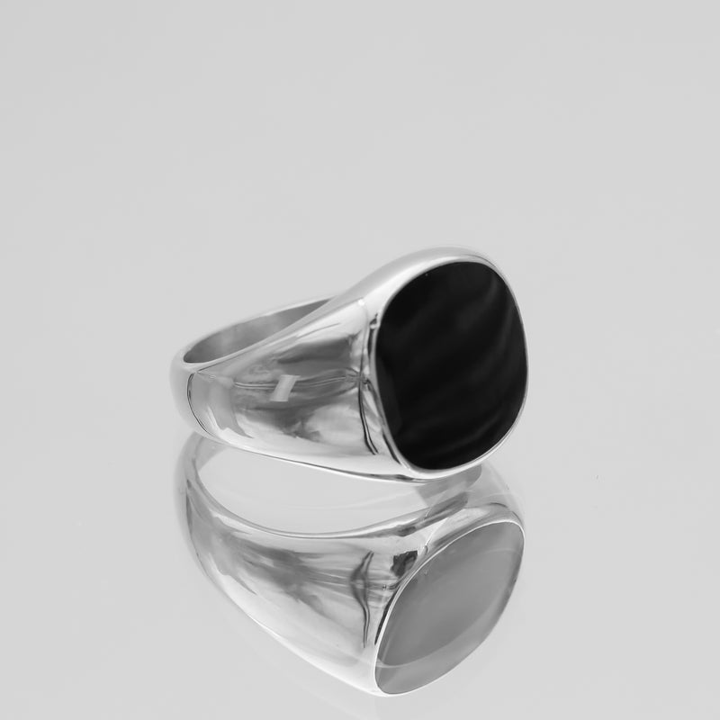 Classic Onyx Signet Ring | Silver