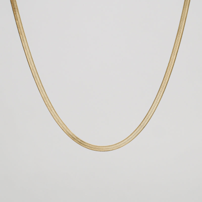 Herringbone Snake Chain | Gold