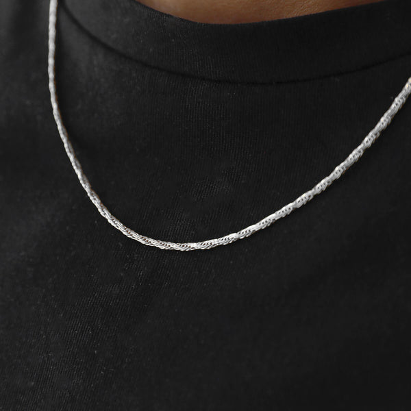 Flat Rope Chain | Silver